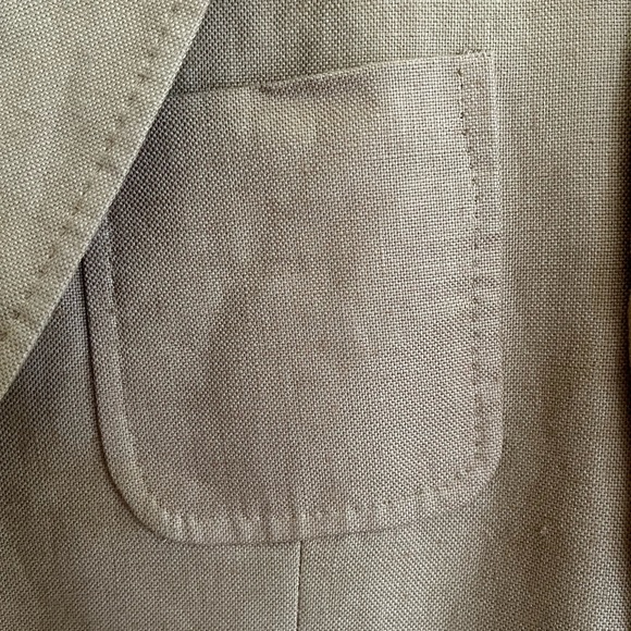 VINTAGE BANANA REPUBLIC MENS LINEN BLAZER - Picture 9 of 14